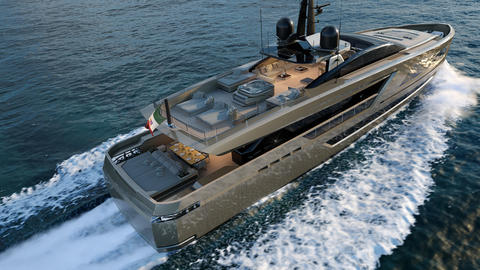 Motorboot NEW 40m Baglietto Yacht w. Pool! Bild 1
